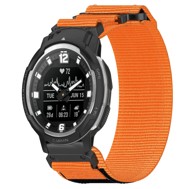 For Garmin Instinct Crossover 22mm Nylon Hook And Loop Fastener Watch Band(Orange) - Watch Bands by PMC Jewellery | Online Shopping South Africa | PMC Jewellery