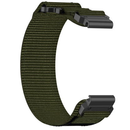 For Garmin Forerunner 965 22mm Nylon Hook And Loop Fastener Watch Band(Army Green) - Watch Bands by PMC Jewellery | Online Shopping South Africa | PMC Jewellery