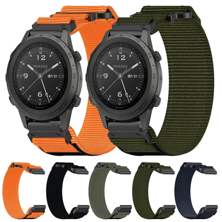 For Garmin Epix Pro 47mm 22mm Nylon Hook And Loop Fastener Watch Band(Army Green) - Watch Bands by PMC Jewellery | Online Shopping South Africa | PMC Jewellery