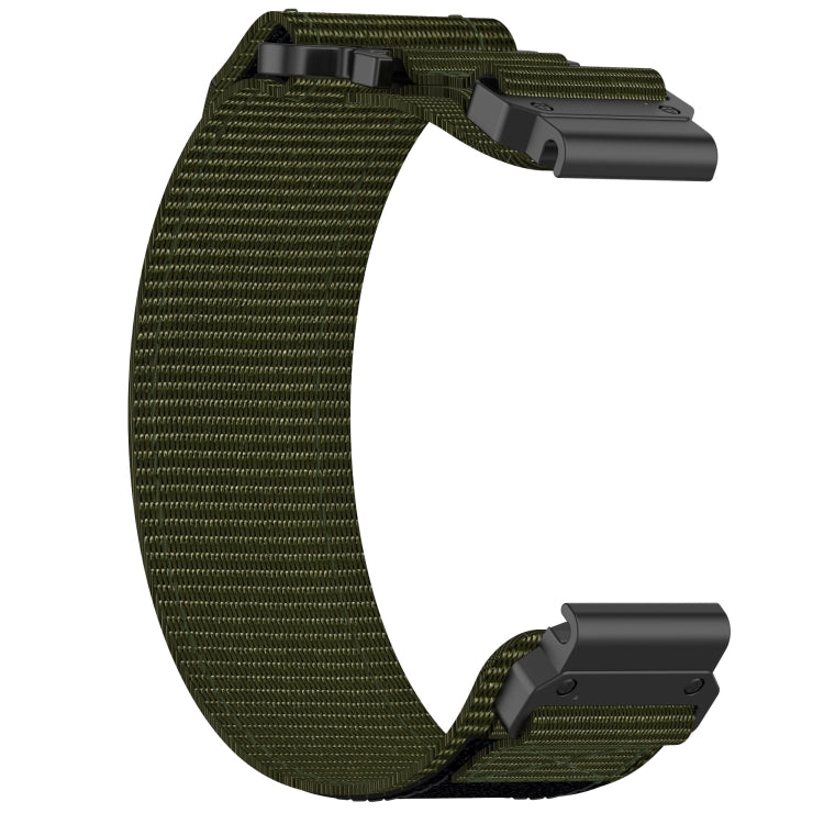 For Garmin Descent Mk3i  51mm 26mm Nylon Hook And Loop Fastener Watch Band(Army Green) - Watch Bands by PMC Jewellery | Online Shopping South Africa | PMC Jewellery