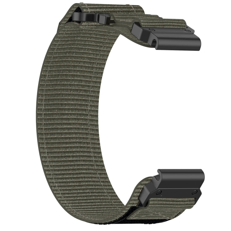 For Garmin Fenix 5X Plus 26mm Nylon Hook And Loop Fastener Watch Band(Grey) - Watch Bands by PMC TechLife | Online Shopping South Africa | PMC TechLife