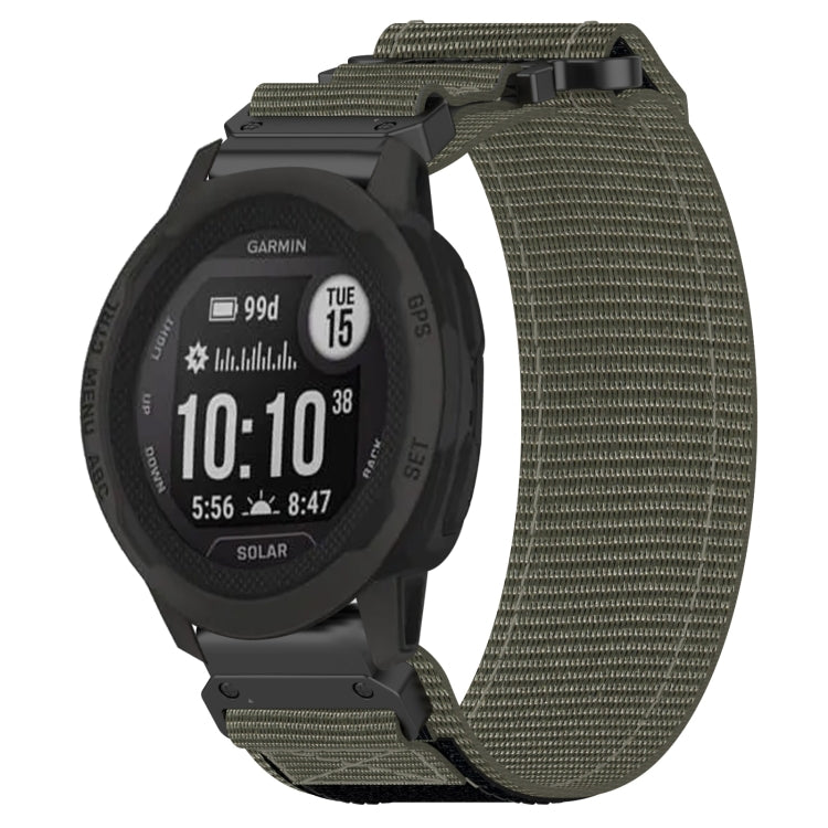 For Garmin Instinct 2S 20mm Nylon Hook And Loop Fastener Watch Band(Grey) - Watch Bands by PMC Jewellery | Online Shopping South Africa | PMC Jewellery