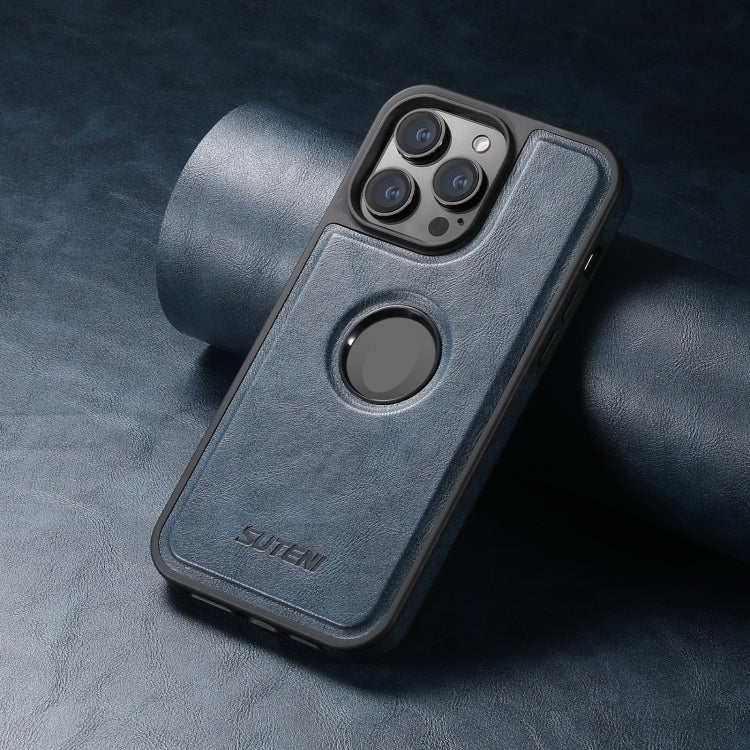 For iPhone 16 Suteni G1 Magsafe Leather Back Phone Case(Blue) - iPhone 15 Pro Max Cases by Suteni | Online Shopping South Africa | PMC Jewellery | Buy Now Pay Later Mobicred