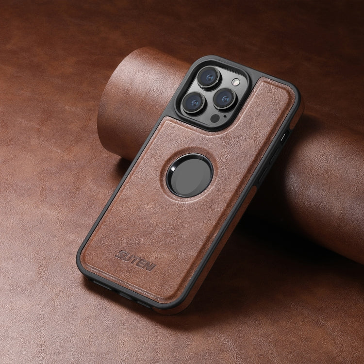 For iPhone 16 Plus Suteni G1 Magsafe Leather Back Phone Case(Brown) - free shipping - PMC Jewellery - Order now!