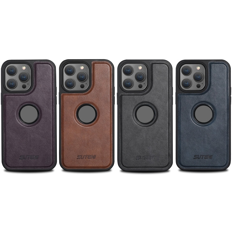 For iPhone 16 Plus Suteni G1 Magsafe Leather Back Phone Case(Brown) - free shipping - PMC Jewellery - Order now!