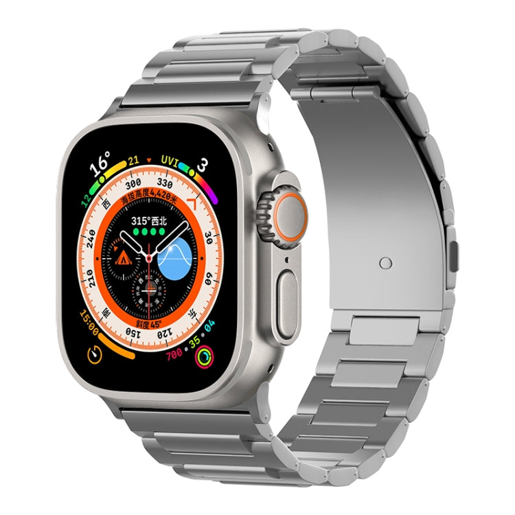 For Apple Watch SE 2023 44mm I-Shaped Titanium Watch Band(Grey) - Watch Bands by PMC TechLife | Online Shopping South Africa | PMC TechLife