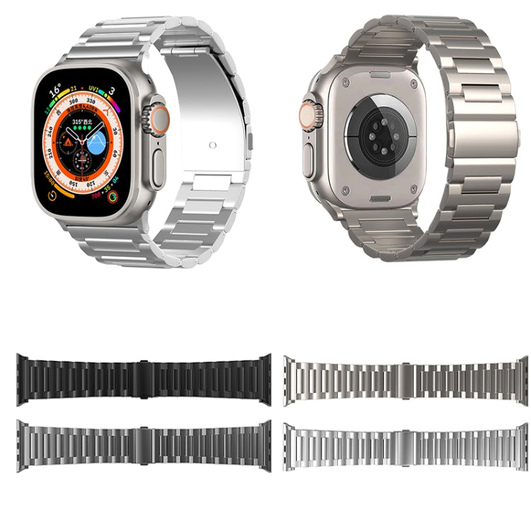 For Apple Watch Series 7 45mm I-Shaped Titanium Watch Band(Sliver) - Watch Bands by PMC TechLife | Online Shopping South Africa | PMC TechLife