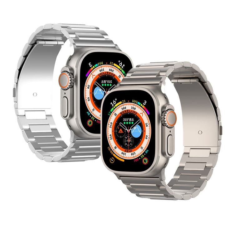 For Apple Watch Series 7 45mm I-Shaped Titanium Watch Band(Grey) - Watch Bands by PMC TechLife | Online Shopping South Africa | PMC TechLife | Buy Now Pay Later Mobicred