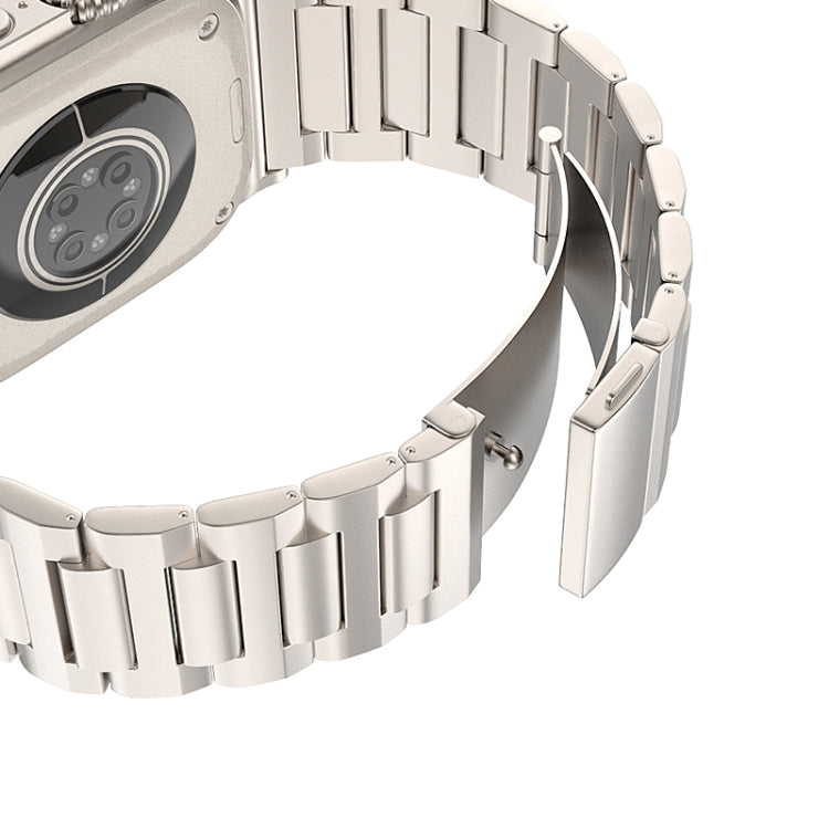 For Apple Watch Series 7 45mm I-Shaped Titanium Watch Band(Titanium) - Watch Bands by PMC TechLife | Online Shopping South Africa | PMC TechLife