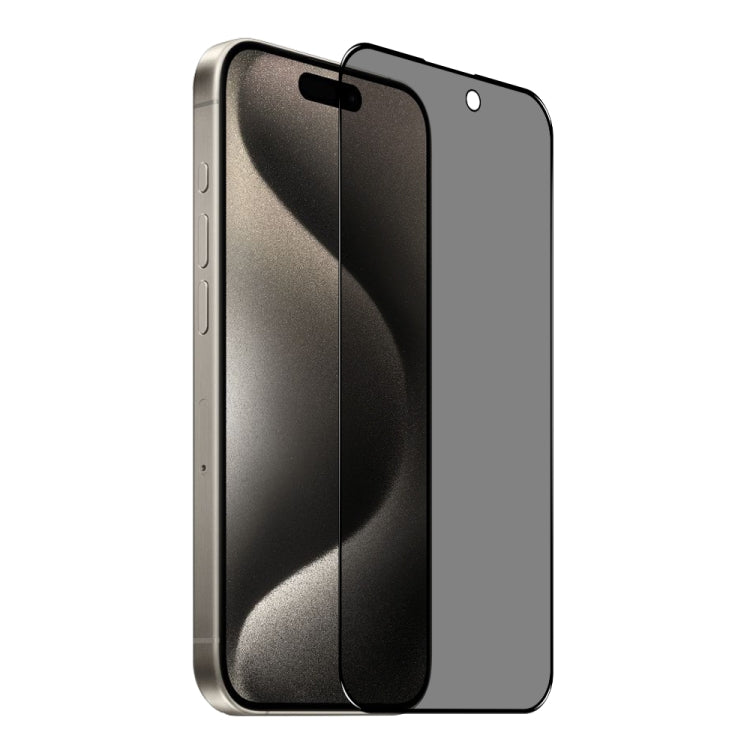 For iPhone 15 Pro NORTHJO A++ 28 Degree Privacy Full Glue Silk Printing Tempered Glass Film - iPhone 15 Pro Tempered Glass by NORTHJO | Online Shopping South Africa | PMC Jewellery | Buy Now Pay Later Mobicred