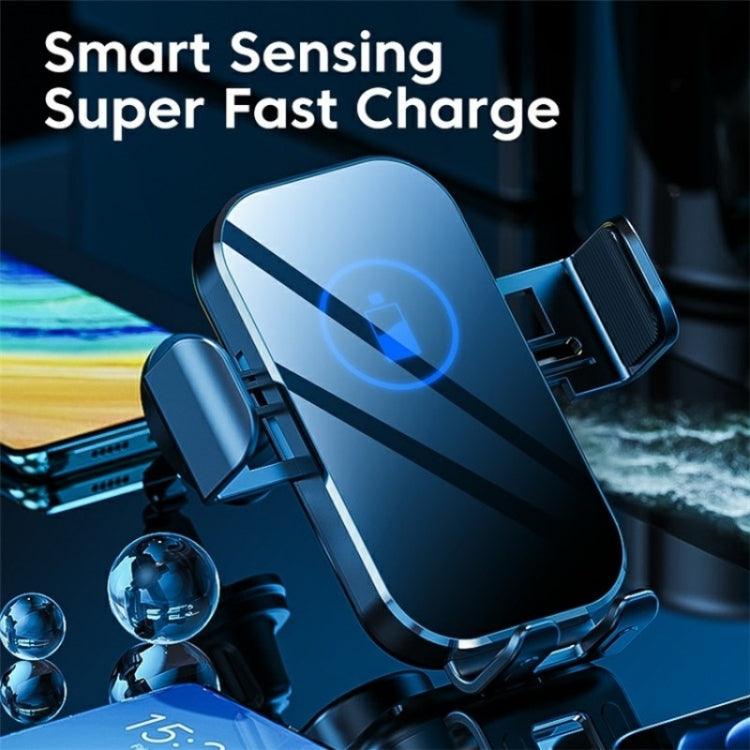 X10 15W Wireless Fast Charging Car Phone Navigation Holder(Silver) - Wireless Charger Holders by PMC TechLife | Online Shopping South Africa | PMC TechLife | Buy Now Pay Later Mobicred