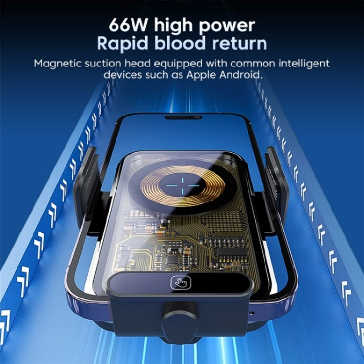 X11s 66W High Power Transparent Car Wireless Charger Phone Bracket(Silver) - free shipping - PMC TechLife - Order now!