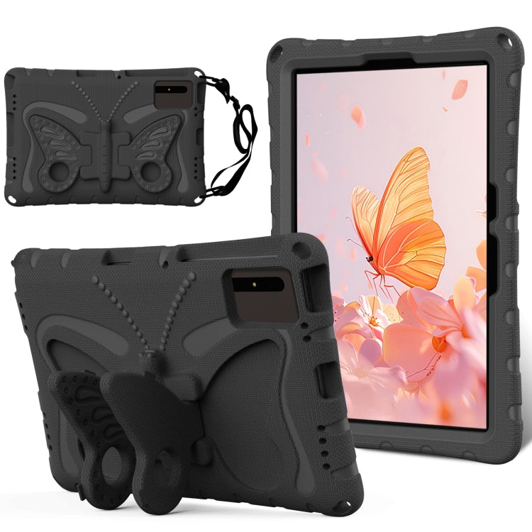 For Samsung Galaxy Tab S9 FE X510 Butterfly Bracket EVA Shockproof Tablet Case(Black) - Galaxy Tab S9 FE by PMC Jewellery | Online Shopping South Africa | PMC Jewellery | Buy Now Pay Later Mobicred