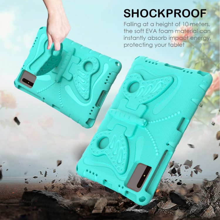 For Samsung Galaxy Tab S9 FE X510 Butterfly Bracket EVA Shockproof Tablet Case(Mint Green) - Galaxy Tab S9 FE by PMC Jewellery | Online Shopping South Africa | PMC Jewellery | Buy Now Pay Later Mobicred