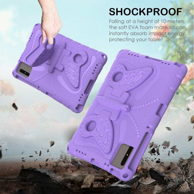 For Samsung Galaxy Tab S9 11 X710 Butterfly Bracket EVA Shockproof Tablet Case(Light Purple) - Other Galaxy Tab PC by PMC Jewellery | Online Shopping South Africa | PMC Jewellery | Buy Now Pay Later Mobicred