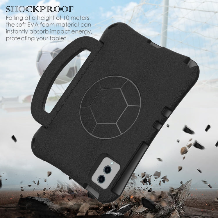 For Lenovo Tab M11 / Xiaoxin Pad 11 2024 Handle Football Shaped EVA Shockproof Tablet Case(Black) - Lenovo by PMC Jewellery | Online Shopping South Africa | PMC Jewellery | Buy Now Pay Later Mobicred