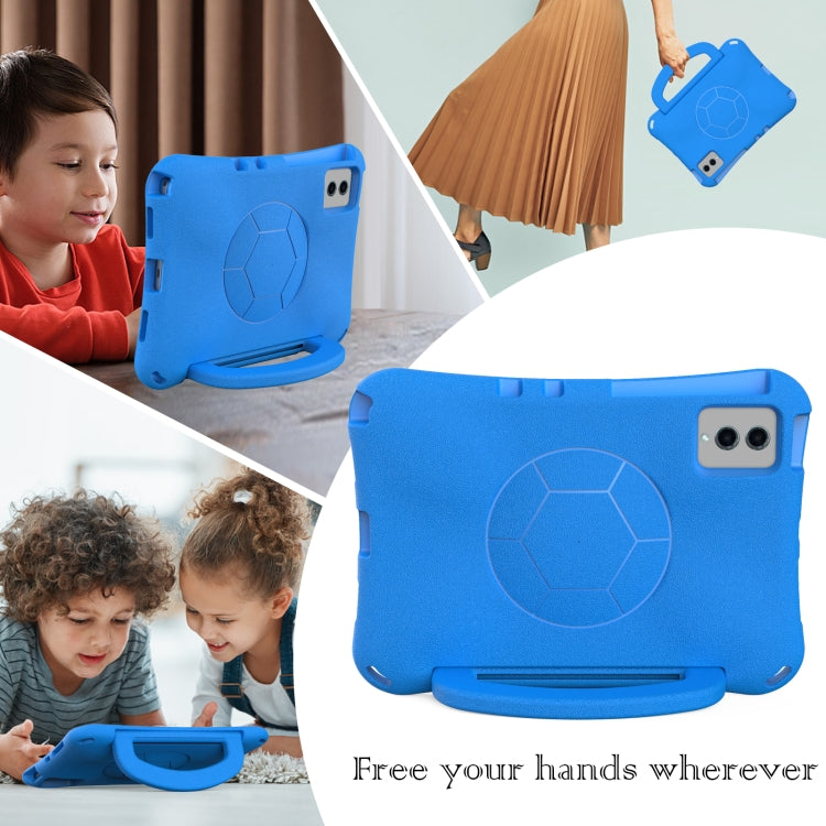 For Lenovo Tab M11 / Xiaoxin Pad 11 2024 Handle Football Shaped EVA Shockproof Tablet Case(Blue) - Lenovo by PMC Jewellery | Online Shopping South Africa | PMC Jewellery | Buy Now Pay Later Mobicred