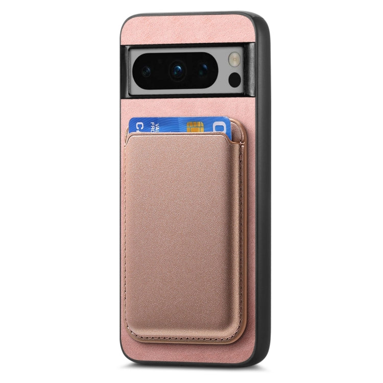 For Google Pixel 9 Retro Magsafe Card Bag PU Back Cover Phone Case(Pink) - Google Cases by PMC Jewellery | Online Shopping South Africa | PMC Jewellery | Buy Now Pay Later Mobicred