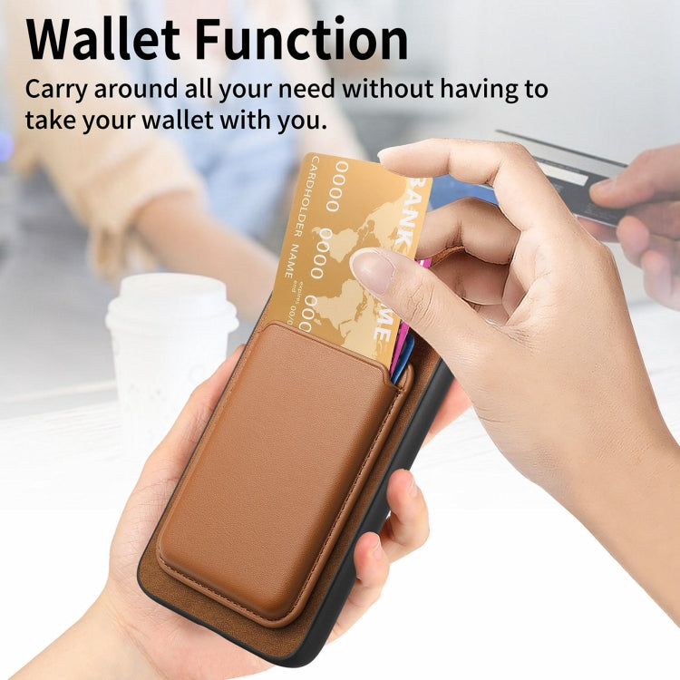 For Google Pixel 9 Retro Magsafe Card Bag PU Back Cover Phone Case(Brown) - Google Cases by PMC TechLife | Online Shopping South Africa | PMC TechLife | Buy Now Pay Later Mobicred