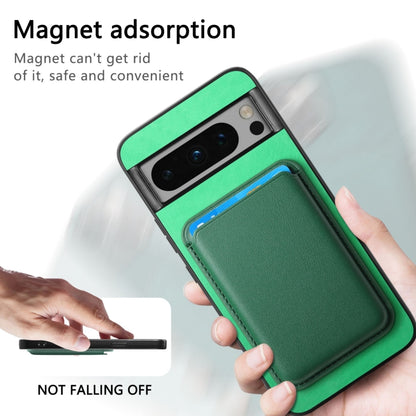 For Google Pixel 9 Pro Retro Magsafe Card Bag PU Back Cover Phone Case(Green) - Google Cases by PMC Jewellery | Online Shopping South Africa | PMC Jewellery | Buy Now Pay Later Mobicred