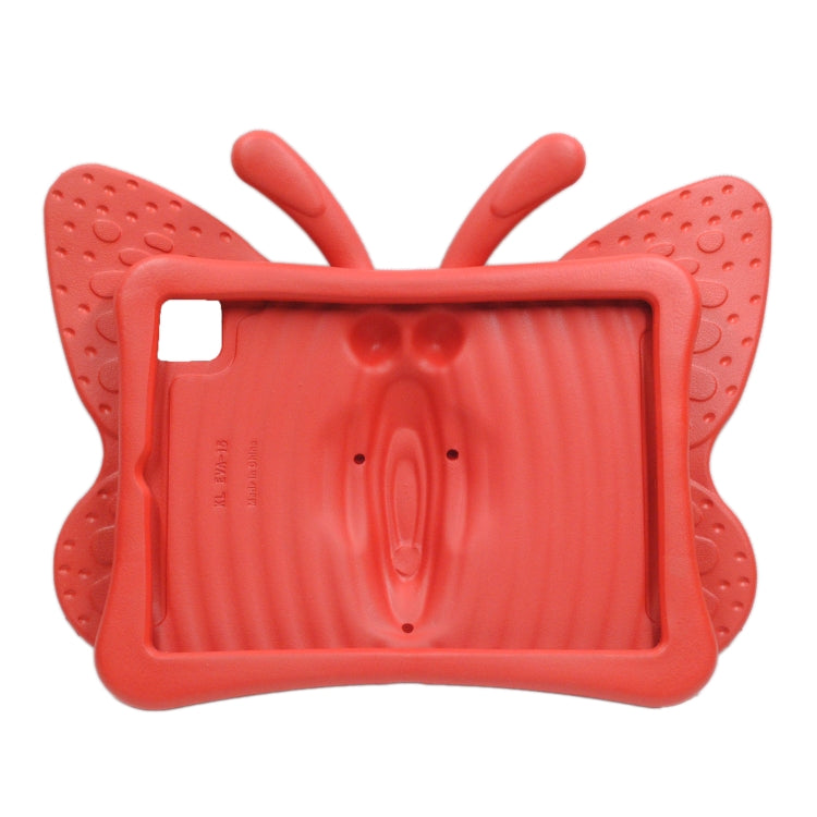 For iPad Air 11 2025 / 2024 Butterfly Bracket Kids EVA Shockproof Tablet Case(Red) - iPad Air 11 2025 / 2024 Cases by PMC TechLife | Online Shopping South Africa | PMC TechLife | Buy Now Pay Later Mobicred