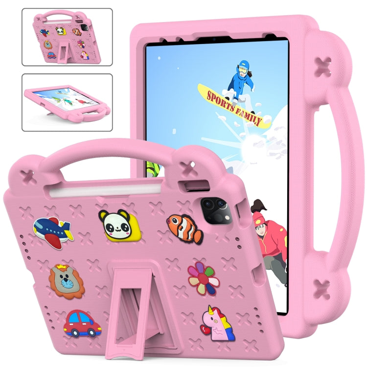 For iPad Air 11 2024 Handle Kickstand Children EVA Shockproof Tablet Case(Pink) - iPad Air 11 2024 Cases by PMC TechLife | Online Shopping South Africa | PMC TechLife | Buy Now Pay Later Mobicred