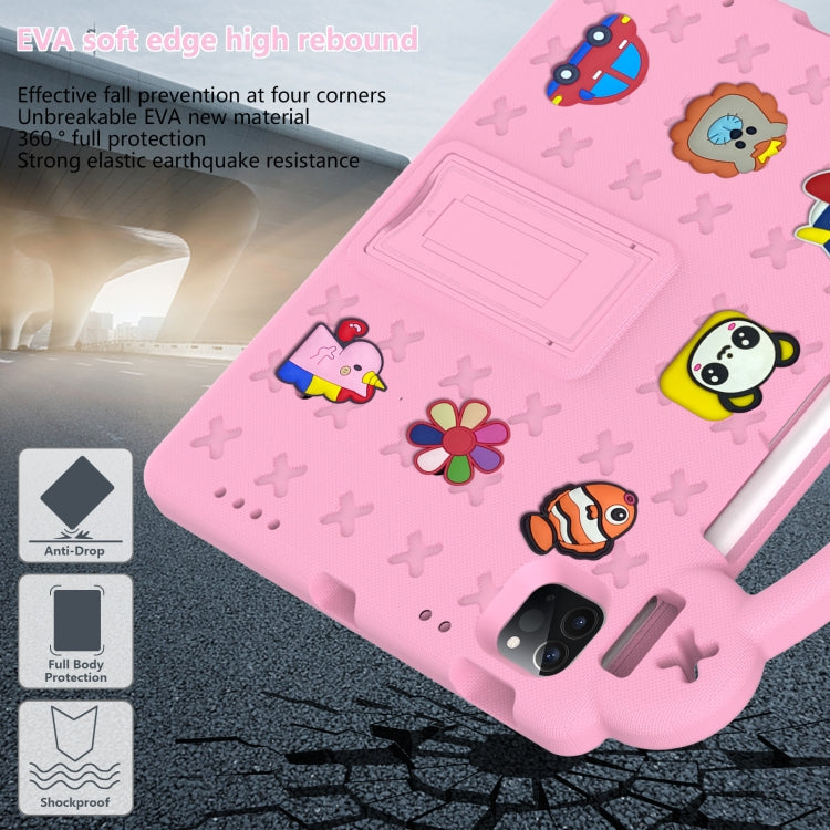 For iPad Air 11 2024 Handle Kickstand Children EVA Shockproof Tablet Case(Pink) - iPad Air 11 2024 Cases by PMC Jewellery | Online Shopping South Africa | PMC Jewellery | Buy Now Pay Later Mobicred