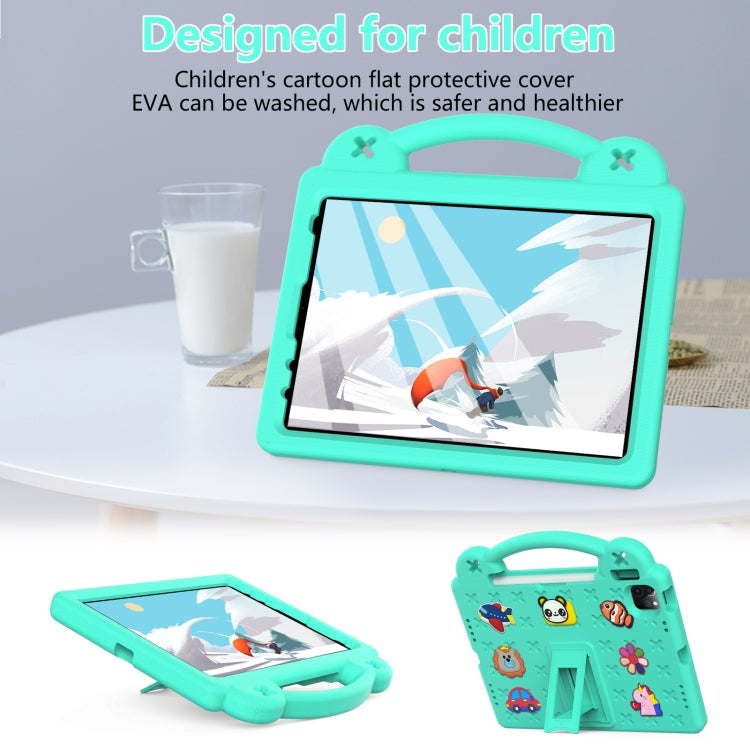 For iPad Air 11 2025 / 2024 Handle Kickstand Children EVA Shockproof Tablet Case(Mint Green) - iPad Air 11 2025 / 2024 Cases by PMC Jewellery | Online Shopping South Africa | PMC Jewellery | Buy Now Pay Later Mobicred