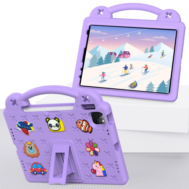 For iPad Air 11 2024 Handle Kickstand Children EVA Shockproof Tablet Case(Light Purple) - iPad Air 11 2024 Cases by PMC Jewellery | Online Shopping South Africa | PMC Jewellery | Buy Now Pay Later Mobicred