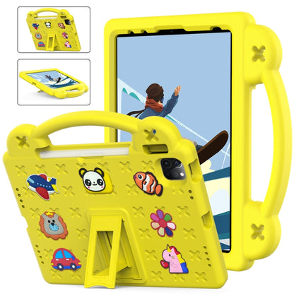 For iPad Air 11 2025 / 2024 Handle Kickstand Children EVA Shockproof Tablet Case(Yellow) - iPad Air 11 2025 / 2024 Cases by PMC Jewellery | Online Shopping South Africa | PMC Jewellery | Buy Now Pay Later Mobicred