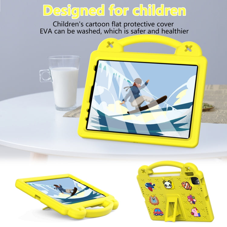 For iPad Air 11 2025 / 2024 Handle Kickstand Children EVA Shockproof Tablet Case(Yellow) - iPad Air 11 2025 / 2024 Cases by PMC Jewellery | Online Shopping South Africa | PMC Jewellery | Buy Now Pay Later Mobicred