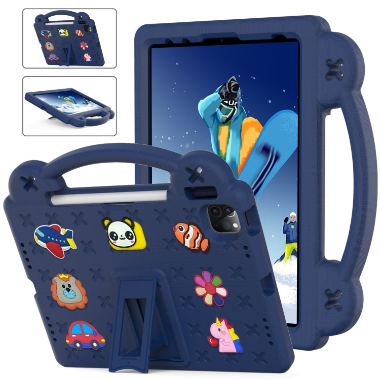 For iPad Air 11 2024 Handle Kickstand Children EVA Shockproof Tablet Case(Navy Blue) - iPad Air 11 2024 Cases by PMC TechLife | Online Shopping South Africa | PMC TechLife | Buy Now Pay Later Mobicred