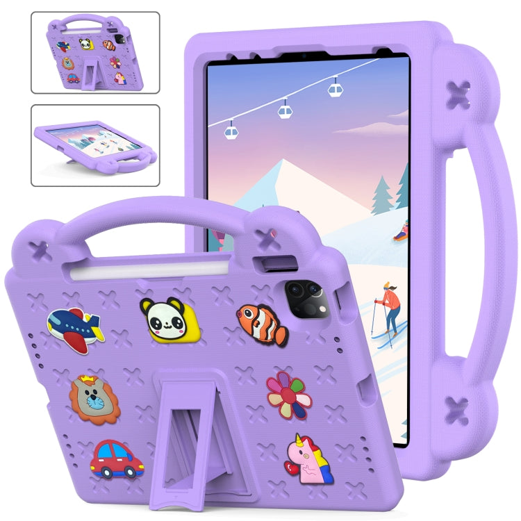 For  iPad Pro 11 2024 Handle Kickstand Children EVA Shockproof Tablet Case(Light Purple) - iPad Pro 11 2024 Cases by PMC Jewellery | Online Shopping South Africa | PMC Jewellery | Buy Now Pay Later Mobicred