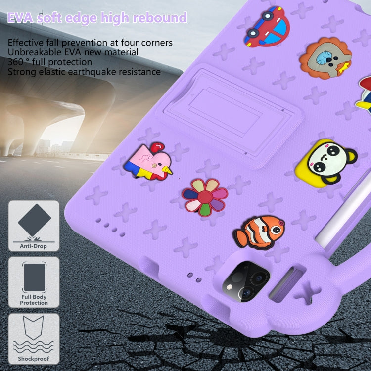 For  iPad Pro 11 2024 Handle Kickstand Children EVA Shockproof Tablet Case(Light Purple) - iPad Pro 11 2024 Cases by PMC Jewellery | Online Shopping South Africa | PMC Jewellery | Buy Now Pay Later Mobicred