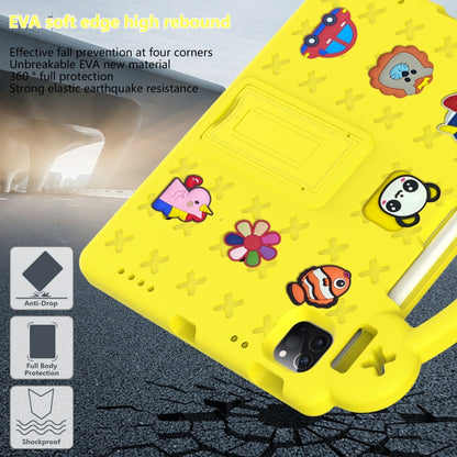 For  iPad Pro 11 2024 Handle Kickstand Children EVA Shockproof Tablet Case(Yellow) - iPad Pro 11 2024 Cases by PMC Jewellery | Online Shopping South Africa | PMC Jewellery | Buy Now Pay Later Mobicred