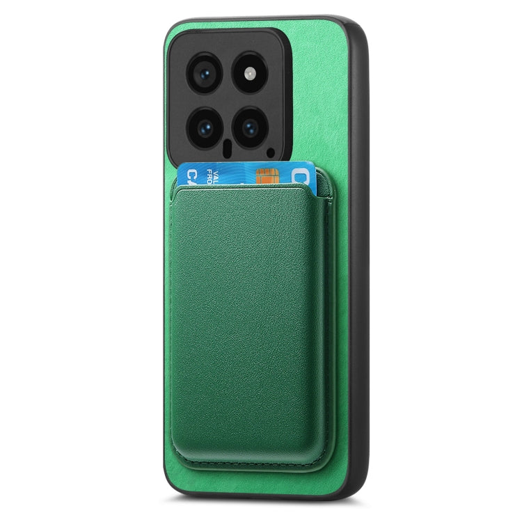 For Xiaomi Redmi K70 / K70 Pro 5G Retro Magsafe Card Bag PU Back Cover Phone Case(Green) - K70 Pro Cases by PMC Jewellery | Online Shopping South Africa | PMC Jewellery | Buy Now Pay Later Mobicred