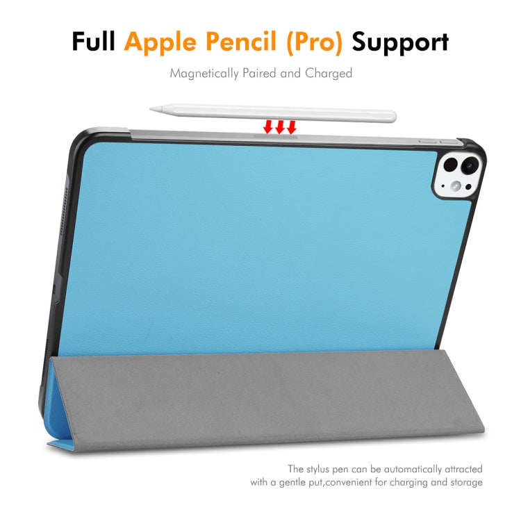 For iPad Pro 11 2024 ENKAY Tri-fold Custer Texture Platic Leather Smart Tablet Case(Purple) - free shipping - PMC TechLife - Order now!