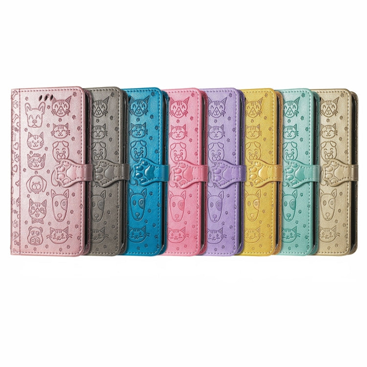 For Huawei Pura 70 Pro+ Cat and Dog Embossed Leather Phone Case(Yellow) - Huawei Cases by PMC Jewellery | Online Shopping South Africa | PMC Jewellery | Buy Now Pay Later Mobicred