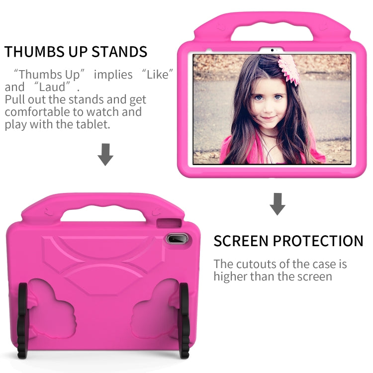 For iPad Air 11 2024 Children EVA Shockproof Tablet Case with Thumb Bracket(RoseRed) - iPad Air 11 2024 Cases by PMC Jewellery | Online Shopping South Africa | PMC Jewellery | Buy Now Pay Later Mobicred