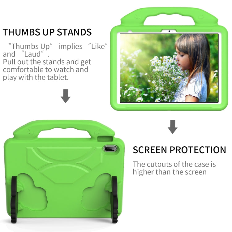 For iPad Air 11 2025 / 2024 Children EVA Shockproof Tablet Case with Thumb Bracket(Green) - iPad Air 11 2025 / 2024 Cases by PMC TechLife | Online Shopping South Africa | PMC TechLife | Buy Now Pay Later Mobicred