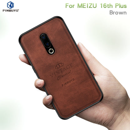 PINWUYO Shockproof Waterproof Full Coverage PC + TPU + Skin Protective Case for Meizu 16 Plus(Brown) - Meizu by PINWUYO | Online Shopping South Africa | PMC Jewellery | Buy Now Pay Later Mobicred