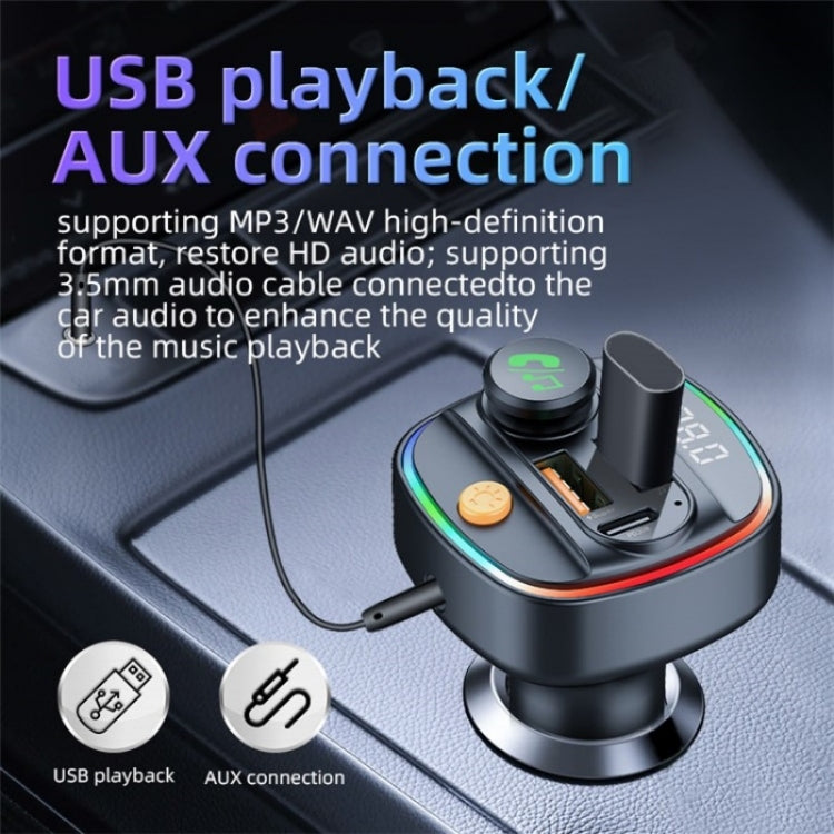 C4S Digital Display Car PD 30W+QC 3.0 Car Charger Audio MP3 Player FM Transmitter - Car Charger by PMC TechLife | Online Shopping South Africa | PMC TechLife | Buy Now Pay Later Mobicred
