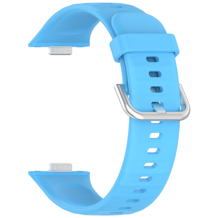 For Huawei Watch Fit3 Silicone Soft Watch Band + Clear Watch Protective Case Set(Sky Blue) - free shipping - PMc TechLife - Order now!