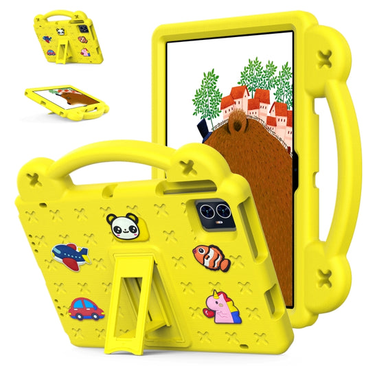 For Teclast M50 HD 10.1 / M50 Pro 10.1 2023 Handle Kickstand Children EVA Shockproof Tablet Case(Yellow) - Teclast by PMC Jewellery | Online Shopping South Africa | PMC Jewellery | Buy Now Pay Later Mobicred