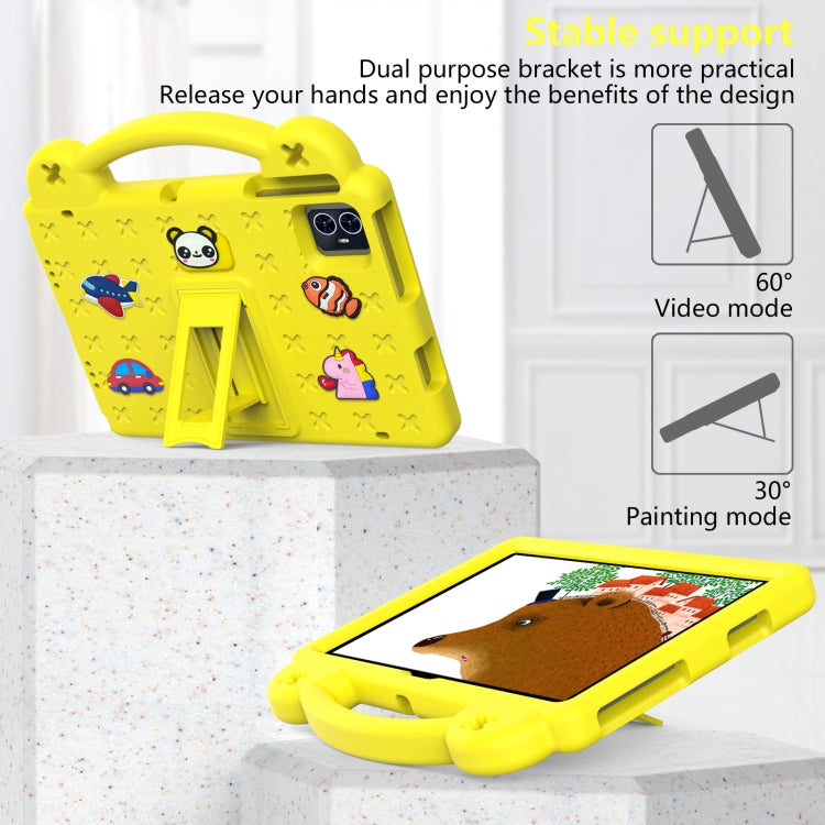 For Walmart ONN 10.1 Gen4 2024 Handle Kickstand Children EVA Shockproof Tablet Case(Yellow) - Others by PMC TechLife | Online Shopping South Africa | PMC TechLife | Buy Now Pay Later Mobicred
