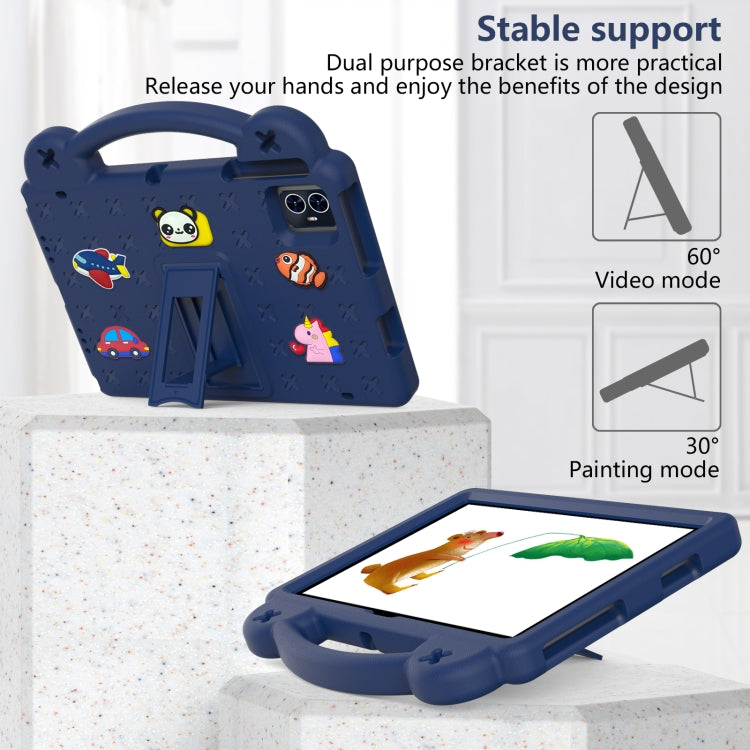 For Walmart ONN 10.1 Gen4 2024 Handle Kickstand Children EVA Shockproof Tablet Case(Navy Blue) - Others by PMC TechLife | Online Shopping South Africa | PMC TechLife | Buy Now Pay Later Mobicred