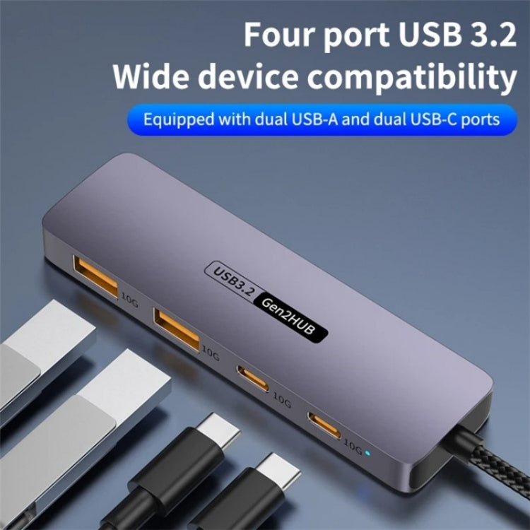 T-508 4-in-1 Type-C Docking Station USB 3.2 Hub Notebook Tablet Smartphone Splitter Converter - USB HUB by PMC Jewellery | Online Shopping South Africa | PMC Jewellery | Buy Now Pay Later Mobicred