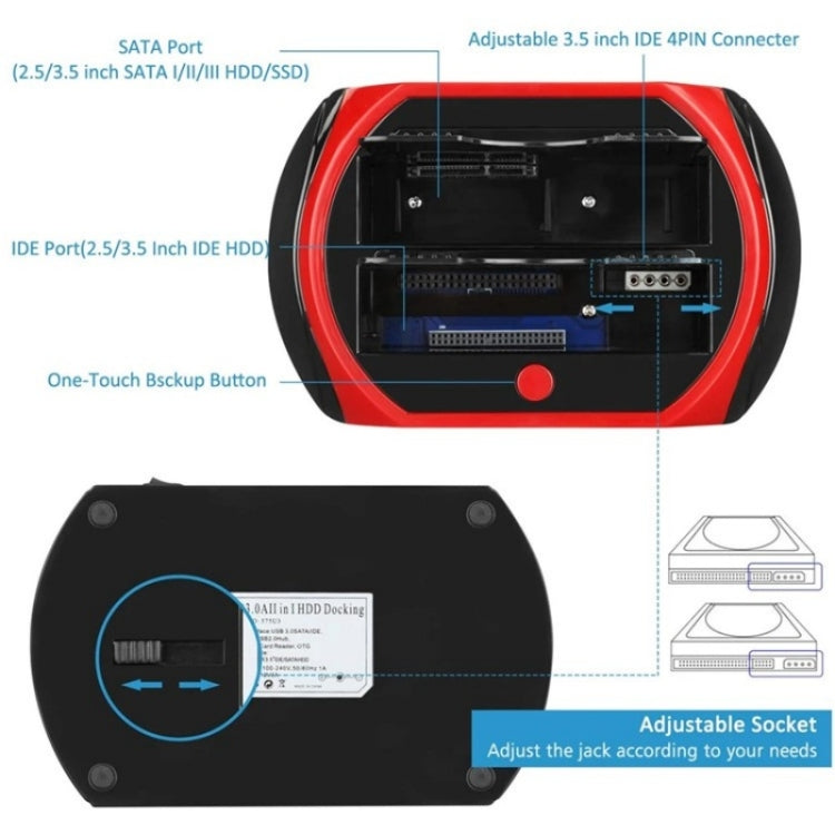 575D USB Hard Disk Holder Laptop Mobile Hard Disk Box 2.5 / 3.5inch SATA IDE HDD Base, Plug:AU Plug - HDD Enclosure by PMC Jewellery | Online Shopping South Africa | PMC Jewellery | Buy Now Pay Later Mobicred