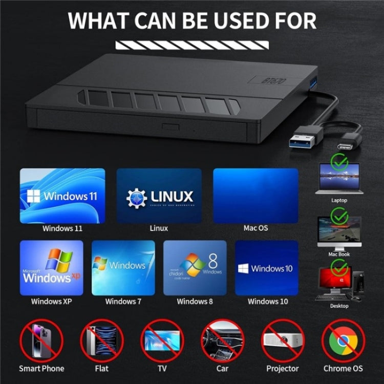 BT670 With SD TF Card Slot Multi-Function External Optical Drive DVD Burner Writer - free shipping - PMC Jewellery - Order now!