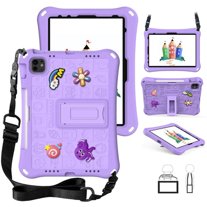 For iPad Air 11 2025 / 2024 Hi Baby EVA Full Body Tablet Case with Strap(Light Purple) - iPad Air 11 2025 / 2024 Cases by PMC Jewellery | Online Shopping South Africa | PMC Jewellery | Buy Now Pay Later Mobicred